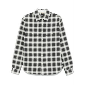 �{�X �����Y �V���c �g�b�v�X Plaid shirt Black