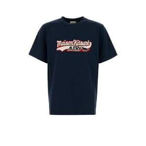 �I�[�g���[ ���f�B�[�X T�V���c �g�b�v�X Navy Blue Cotton Autry X Maison Kitsun�� T-shirt MK2B