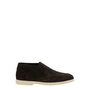 hJY Y hXV[Y V[Y Brown Lace-up Shoes With Tone-on-tone Stitching In Suede Man Brown