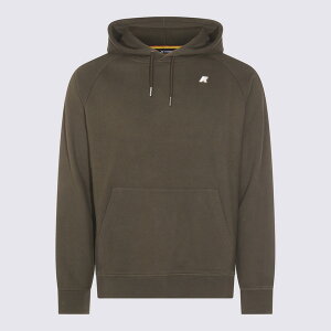 PCEFC Y jbg&Z[^[ AE^[ Green Cotton Alban Heavy Fleece Sweatshirt GREEN BLACKISH