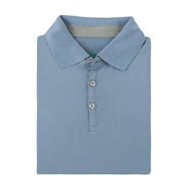 ミオマリオ メンズ ポロシャツ トップス Men's Designer Golf Polo Shirt Denim blue