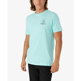 オニール メンズ Tシャツ トップス Men's Skate Bones Cotton T-shirt Turquoise