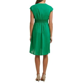 ケンジー レディース ワンピース トップス Women's Cotton V-Neck A-Line Tie-Waist Dress Tropical Green