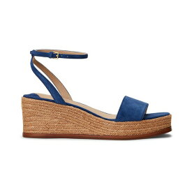 ラルフローレン レディース サンダル シューズ Women's Leona Espadrille Platform Wedge Sandals Indigo Sail