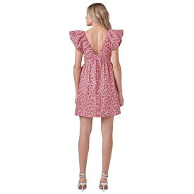 エンドレスローズ レディース ワンピース トップス Women's Floral-Print Flutter-Sleeve Mini Dress Pink Multi
