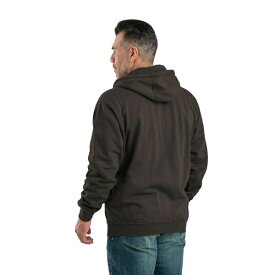 バーン メンズ パーカー・スウェットシャツ アウター Men's Big & Tall Heritage Thermal-Lined Full-Zip Hooded Sweatshirt Dark brown