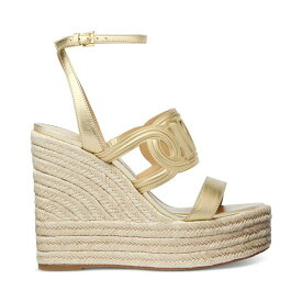 マイケルコース レディース サンダル シューズ Women's Alma Logo-Strap Platform Sandals Pale Gold