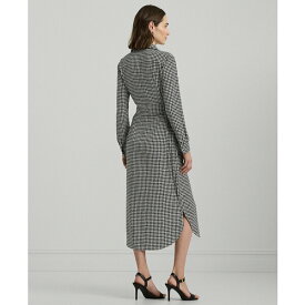 ラルフローレン レディース ワンピース トップス Women's Belted Houndstooth Shirtdress Cream/Black