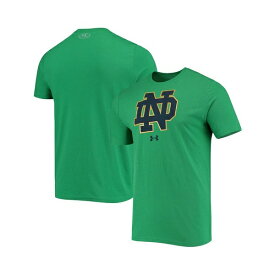 アンダーアーマー レディース Tシャツ トップス Men's Kelly Green Notre Dame Fighting Irish School Logo Performance Cotton T-shirt Kelly Green
