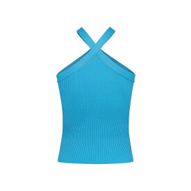 ノクチューン レディース カットソー トップス Women's Halterneck Knit Top Blue