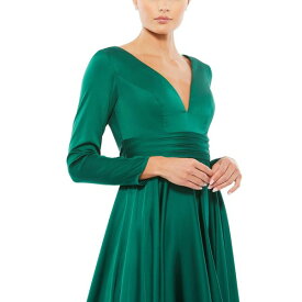 マックダガル レディース ワンピース トップス Women's Ieena Long Sleeve A Line Midi Dress Emerald Green
