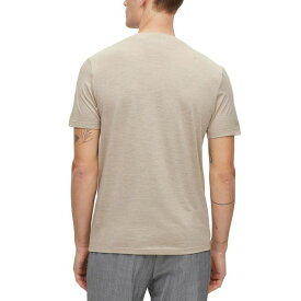 ヒューゴボス メンズ Tシャツ トップス Men's Fine-Stripe Slim-Fit T-shirt Light Beige