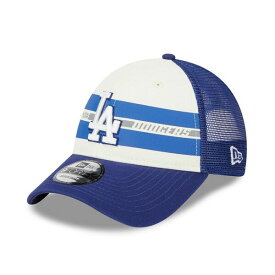 ニューエラ レディース 帽子 アクセサリー Men's White, Royal Los Angeles Dodgers Team Stripe Trucker 9Forty Snapback Hat White, Royal