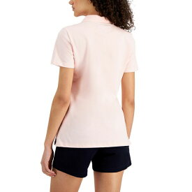 トミー ヒルフィガー レディース カットソー トップス Women's Solid Short-Sleeve Polo Top Ballerina Pink