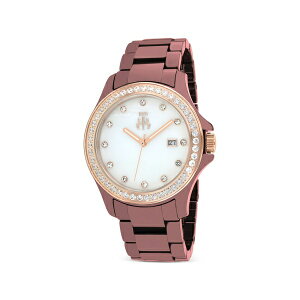 �W���@�S ���f�B�[�X �r���v �A�N�Z�T���[ Round-case 38mm watch White