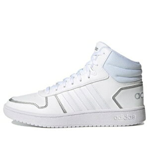 adidas �A�f�B�_�X ���f�B�[�X �X�j�[�J�[ �y(WMNS) adidas Hoops 2.0 Mid 'White Silver Metallic' FY6023�z �T�C�Y US_8(25.0cm)