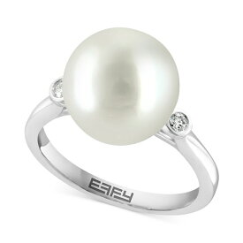 エフィー コレクション メンズ リング アクセサリー EFFY&reg; Freshwater Pearl (11-1/2mm) & Diamond (1/20 ct. t.w.) Ring in 14k White Gold 14K White Gold