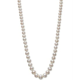 ベル ドゥ メール レディース ネックレス・チョーカー・ペンダントトップ アクセサリー Cultured Freshwater Pearl (5-10mm) Graduated 18" Strand Necklace in 14k Gold, Created for Macy's White