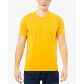 エックスレイ メンズ Tシャツ トップス Men's Basic V-Neck Short Sleeve T-shirt Tobacco