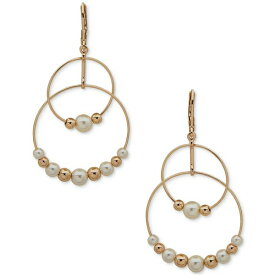 アンクライン レディース ピアス＆イヤリング アクセサリー Gold-Tone & Imitation Pearl Beaded Ring Orbital Drop Earrings Crystal