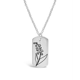 スターリングフォーエバー レディース ネックレス・チョーカー・ペンダントトップ アクセサリー Women's Birth Flower Necklace May/Lily of the Valley/Silver