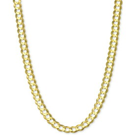 イタリアン ゴールド メンズ ネックレス・チョーカー アクセサリー 24" Open Curb Link Chain Necklace (4-5/8mm) in Solid 14k Gold Gold