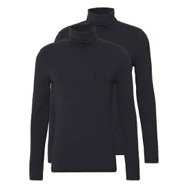 ピア ワン メンズ Tシャツ トップス 2 PACK - Long sleeved top - black