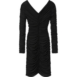 �G�[�[�b�g �t�@�N�g���[ ���f�B�[�X �����s�[�X �g�b�v�X Ruched off-shoulder dress Black