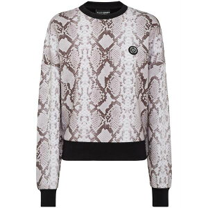 �v���C���X�|�[�c ���f�B�[�X �j�b�g&�Z�[�^�[ �A�E�^�[ Python-print long-sleeved sweatshirt Grey