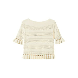 �c�C���Z�b�g ���f�B�[�X T�V���c �g�b�v�X Ruffled top Neutrals