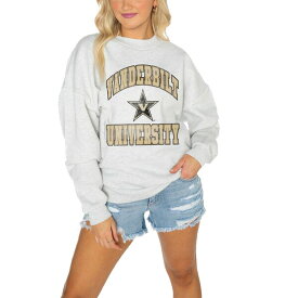 ゲームデイ レディース パーカー・スウェットシャツ アウター Vanderbilt Commodores Gameday Couture Women's College Vault Drop Shoulder Fleece Drop Pullover Sweatshirt Gray