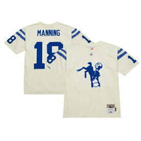 ミッチェル&ネス メンズ ユニフォーム トップス Peyton Manning Indianapolis Colts Mitchell & Ness Chainstitch Legacy Jersey Cream