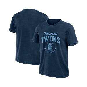 �t�@�i�e�B�N�X �����Y �V���c �g�b�v�X Men's Navy Minnesota Twins Cooperstown Collection Washed T-Shirt Navy