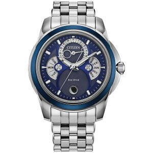 V`Y Y uXbgEoOEANbg ANZT[ Men's Classic Eco Calendrier Stainless Steel Bracelet Watch 42mm Silver-tone