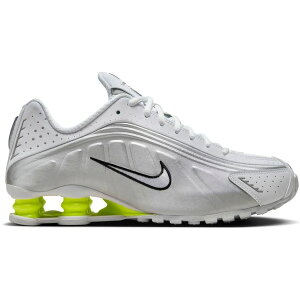 Nike �i�C�L ���f�B�[�X �X�j�[�J�[ �yNike Shox R4 White Metallic Silver Volt (Women's)�z �T�C�Y US_7.5(24.5cm) White/Metallic Silver/Volt