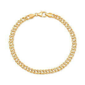 イタリアン ゴールド レディース ブレスレット・バングル・アンクレット アクセサリー Double Curb Link Chain Bracelet in 10k Gold Gold