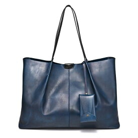 オールドトレンド レディース トートバッグ バッグ Women's Genuine Leather Calla Tote Bag Navy