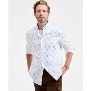 �N���u���[�� �����Y �V���c �g�b�v�X Long Sleeve Poplin Shirt, Macy's Exclusive Bright White Leaf Print