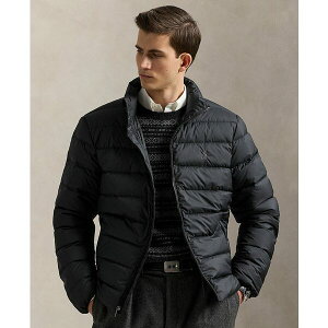 t[ Y WPbgu] AE^[ Men's The Colden Packable Matte Jacket Polo Black