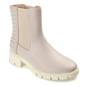 W[j[RNV fB[X u[c V[Y Women's Tatiana Pull On Stretch Gore Lug Sole Booties Stone