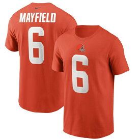 ナイキ メンズ Tシャツ トップス Baker Mayfield Cleveland Browns Nike Name & Number TShirt Orange