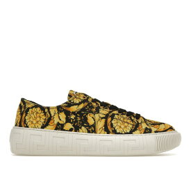 Versace ヴェルサーチ メンズ スニーカー 【Versace Greca Barocco Print Low Top】 サイズ EU_45.5 Yellow Black White