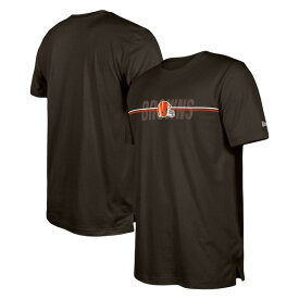 ニューエラ メンズ Tシャツ トップス Cleveland Browns New Era 2023 NFL Training Camp TShirt Brown