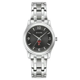 ブロバ レディース 腕時計 アクセサリー Texas Tech Red Raiders Bulova Women's Corporate Collection Stainless Steel Watch Black