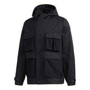 adidas AfB_X Y Xj[J[ yadidas TH WB JKT Multiple Pockets Sports hooded Windbreaker Jacket Black GF4019z TCY US_M_L