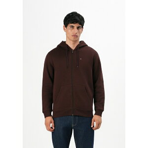 g~[qtBK[ Y p[J[EXEFbgVc AE^[ FLAG ZIP THRU - Hoodie - rich brown