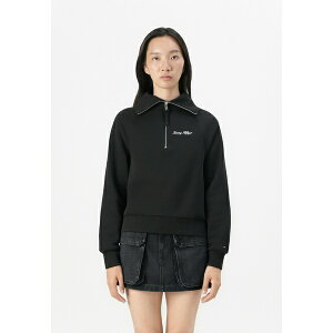 g~[ qtBK[ fB[X p[J[EXEFbgVc AE^[ CLASSIC SCRIPT HALF ZIP - Sweatshirt - black