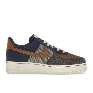 Nike �i�C�L �����Y �X�j�[�J�[ �yNike Air Force 1 Low '07 PRM Tweed Midnight Navy Corduroy�z �T�C�Y US_8(26.0cm) Midnight Navy/Ale Brown/Pale Ivory