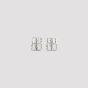 oVAK fB[X sAXCO ANZT[ Nano Stud Xs Earrings Silver Crystal