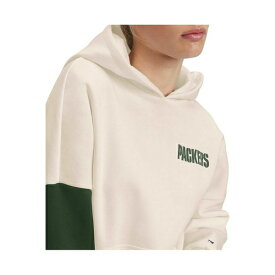 トミー ヒルフィガー レディース パーカー・スウェットシャツ アウター Women's Cream, Green Green Bay Packers Harriet Pullover Hoodie Cream, Green